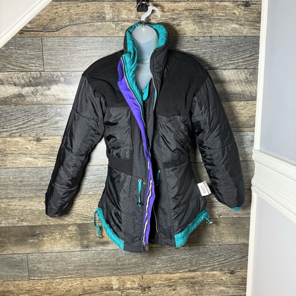 Obermeyer Ski Jacket Green 80s Retro Size 10 Vintage - Picture 9 of 13